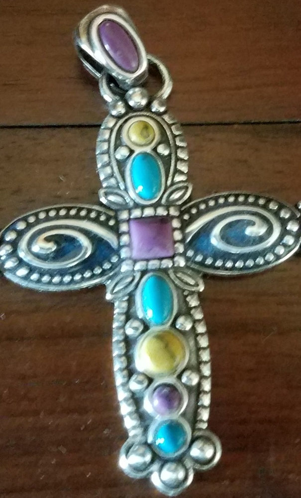 Brighton reversible cross pendant